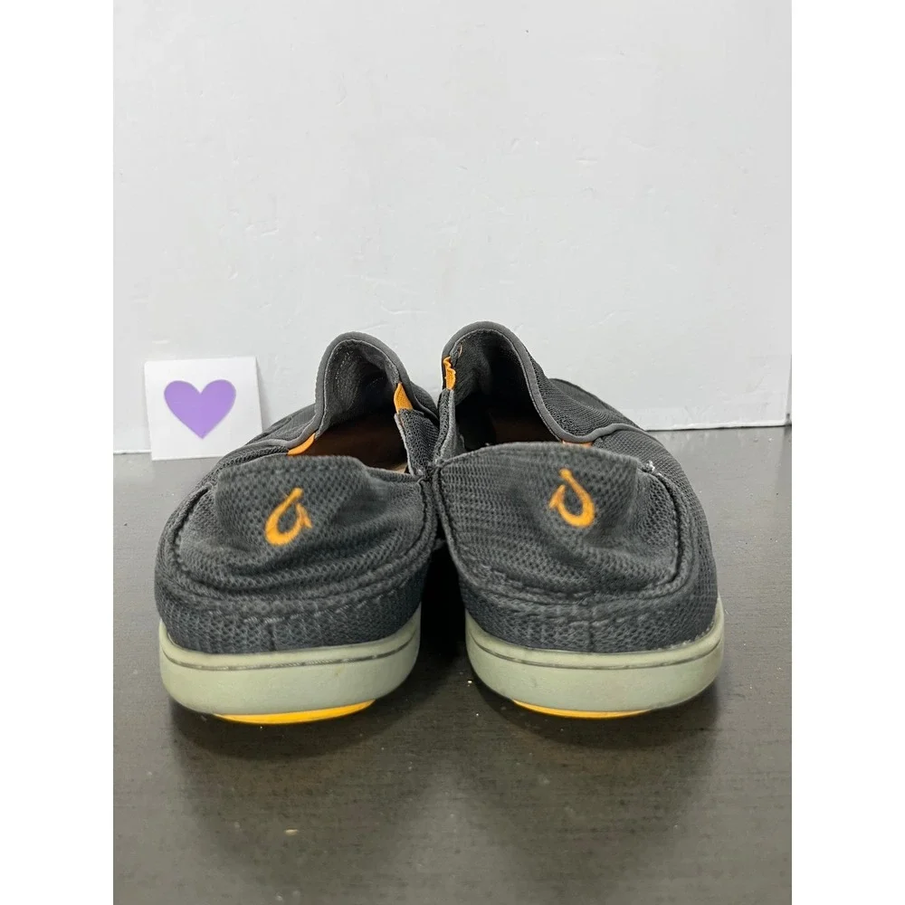 Olukai Nohea‎ Mesh Men size 11 Gray Slip  Dock Beach Casual Sneakers Shoes